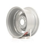 Vision American Muscle 55 Rally Series Silver Wheels 15x8 Wheel, Rally, Steel, Silver, 15 in. x 8 in., 5 x 4.75 in. Bolt Circle, 4.25 in. Backspace, Each thumbnail 4