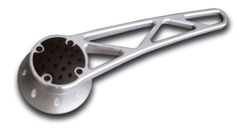 Clayton Machine Truss-Style Interior Door Handles PT-202 Handles, Truss Style, Interior, Billet Aluminum, Silver Powdercoated, Machined Highlights, Pair thumbnail 2
