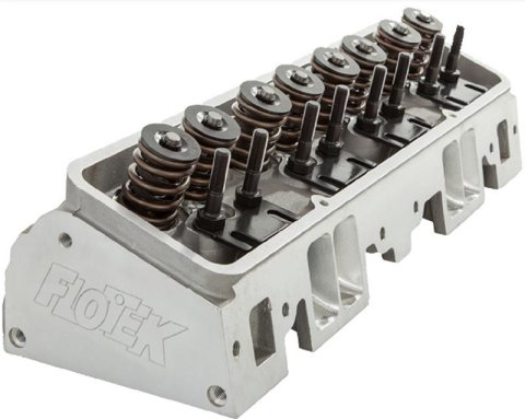 FLOTEK 180cc Small Block Chevy Cylinder Heads 102-505 Head, 180cc, Assembled, Hydraulic Roller, Straight, Aluminum, Natural, Chevy, Block, Each thumbnail 5