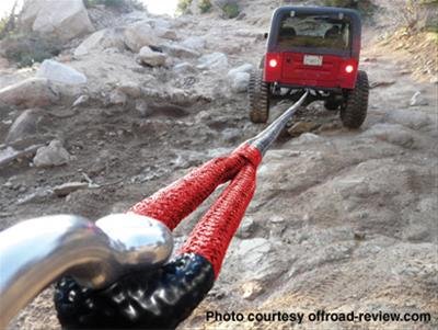 Bubba Rope Ropes 176680RDG Tow Rope, Recovery, 7/8 in. diameter, 30 ft. Length, 28,600 lbs. Breaking Strength, Red Eyes, Nylon, Each thumbnail 2