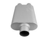 FlowMonster 2-Chamber Steel 3 Inch Muffler 430402-FM Muffler, FlowMonster, Aggressive Sound, 2-Chamber, 3.00 in. Single Inlet, 2.50 in. Dual Outlet, Steel, Aluminized, Universal, Each thumbnail 4