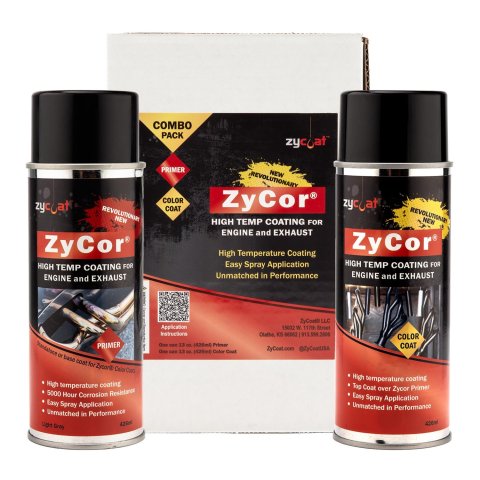 ZyCoat ZyCor Primer 13 Oz. Flat Black 39012 Combo Kit 1 Can & 1 Can thumbnail 1