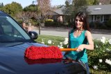 California Super Dusters 62557 Car Duster, 30 in. Natural Wood Handle, 360° Round Head, Vinyl Bag, Each thumbnail 4