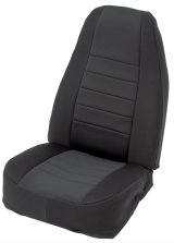 Smittybilt Neoprene Seat Cover Sets S/B471501 Covers, First Row/Second Row, Bucket/Bench, Lowback, Neoprene, Black/Black, Jeep, Set thumbnail 4