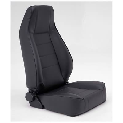 Smittybilt Factory-Style Jeep Replacement Black Vinyl Seat S/B45001 Seat; Factory Style Replacement; Black; No Drilling Installation; Front thumbnail 1