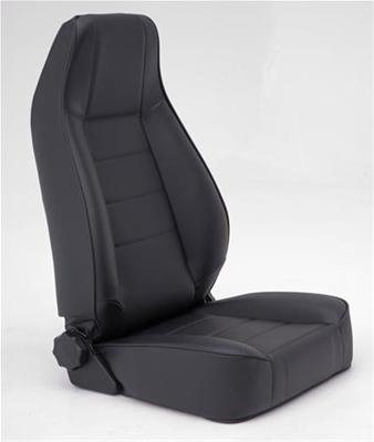 Smittybilt Factory-Style Jeep Replacement Black Vinyl Seat S/B45001 Seat; Factory Style Replacement; Black; No Drilling Installation; Front thumbnail 2
