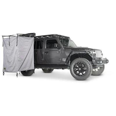 Smittybilt Shower Awnings 2899 Truck and SUV Awnings, Awning, Universal, PVC Cover, Gray, Hook and Loop Mount, Aluminum Frame, Zipper Closure, Hardware included, Each thumbnail 2