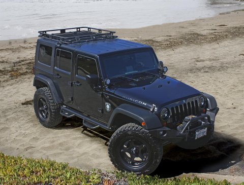 Smittybilt Defender Roof Racks S/B45454 Rack, Defender, Steel, Black Textured Powdercoated, 54 in. x 54 in. x 4 in, 1-Piece, Each thumbnail 1