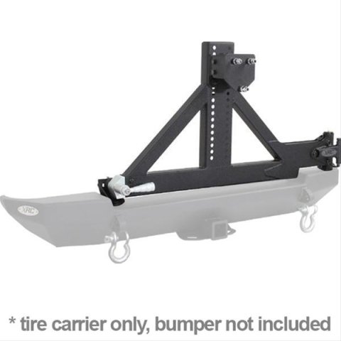 Smittybilt XRC Swing-Away Tire Carriers S/B76654 Spare Carrier, XRC, Swing-Away, Rear, Steel, Black Textured, 37 in. Maximum Diameter, Jeep, Each