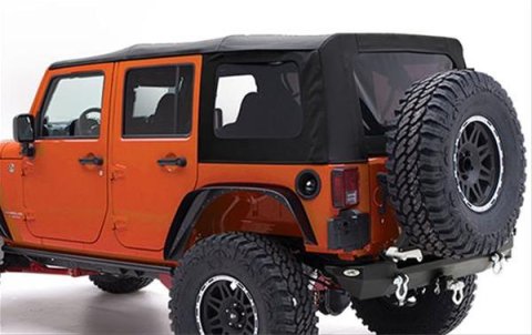 Smittybilt Replacement Tops S/B9080235 Soft Top, Top, Polymer Cloth, Black Diamond, Tinted Windows, Jeep, Each thumbnail 1