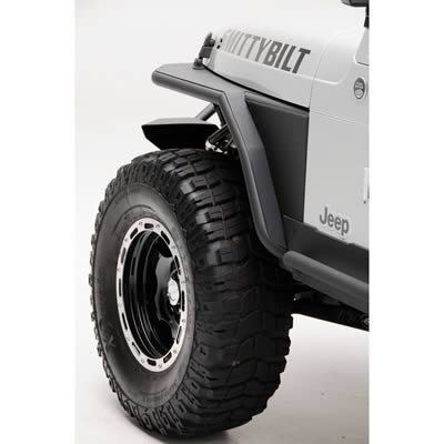 Smittybilt XRC Armor Tube Fenders S/B76873 Fender, Tube, Steel, Black Powdercoated, Front, Driver/Passenger, Jeep, Pair