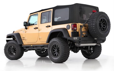 Smittybilt Bowless Combo Tops S/B9073235 Soft Top, Top, Polymer Cloth, Black Diamond, Tinted Windows, Jeep, For Existing Soft Tops, Each thumbnail 5