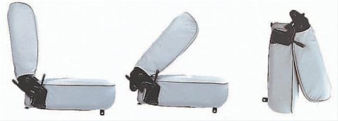 Smittybilt Fold and Tumble Rear Black Denim Seat S/B41515 Seat, Tumble, Bench, Denim, Black, Jeep, Each thumbnail 2