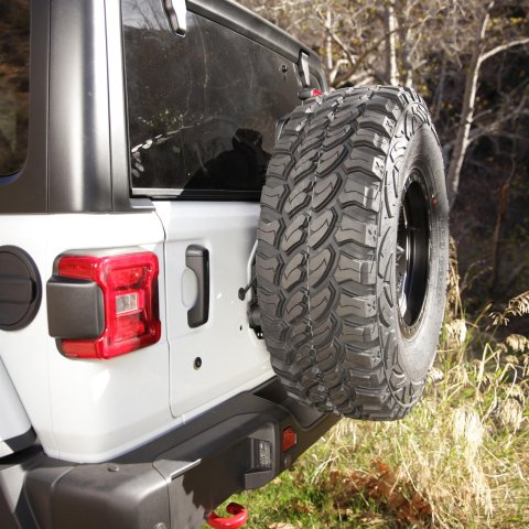 Smittybilt Spare Tire Relocation Brackets S/B7721 Bracket, Relocation, Rear of Vehicle Location, Steel, Black Powdercoated, Jeep, Each thumbnail 2
