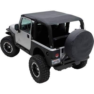 Smittybilt Extended Tops S/B94135 Soft Top, Top, Polymer Cloth, Black Diamond, Jeep, Each thumbnail 2