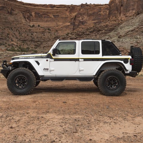 Smittybilt Nerf Steps S/BJ1866 Step Bars, Steps, Steel, Textured Black, Jeep, Wrangler, Pair thumbnail 1