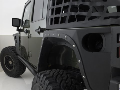 Smittybilt XRC Armor Corner Guards S/B76882 Body Guards, Armor, Steel, Black Powdercoated, Jeep, Wrangler JK, 4-Door, Pair thumbnail 1