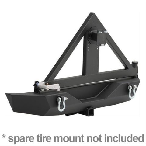 Smittybilt XRC Bumpers for 2007-2013 WRANGLER - SB76856-01 Bumpers, Rear, Bumper, w/Hitch, w/Spare Tire Option Mount, Not Included, Black Texture, No Drill, Each thumbnail 1