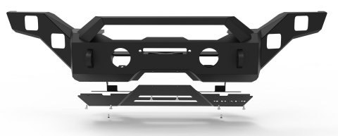 Raptor Series Magnum RT Front Bumpers for 2020-2022 GLADIATOR, 2018-2022 WRANGLER - FBM36JPN-RT Bumper, RT, Full Length Front, Fabricated, Steel, Black Textured Powdercoated, Winch Ready, Jeep, Each thumbnail 1