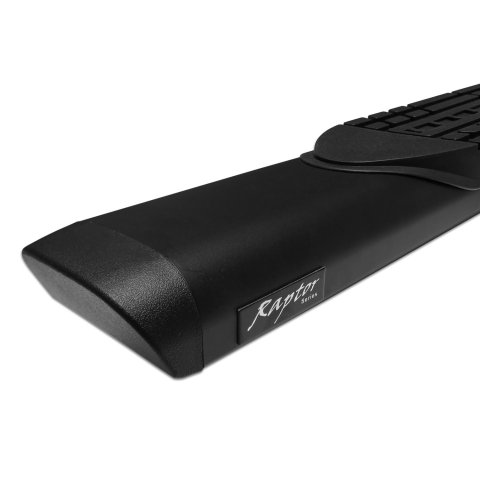 Raptor Series 5 in. Slide Track Oval Running Boards for 2022-2025 TUNDRA - 2004-0142BT Boards, Tread Step, Aluminum, Black, Textured, Crew Cab, Toyota, Pair thumbnail 2
