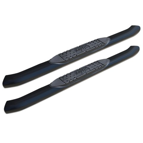 Raptor Series 4 in. Cab Length OE-Style Curved Oval Tube Side Step Bars for 2017-2024 F-350 SUPER DUTY, F-250 2015-2024 F-150 - 1503-0651B Bars, Standard Length, OE Style, Tube, Steel, Black E-coated, Ford, Pair thumbnail 1