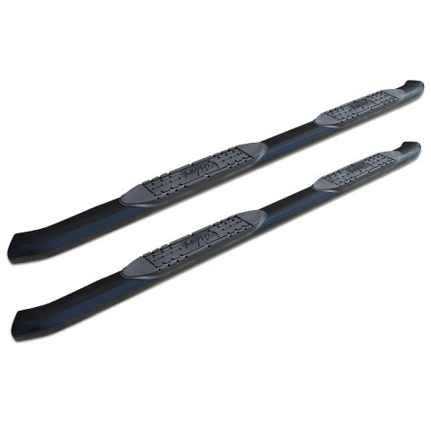 Raptor Series 4 in. Cab Length OE-Style Curved Oval Tube Side Step Bars for 2005-2023 TACOMA - 1504-0270B Nerf Bars, 4" OE Style Oval, Black E-Coated, 05-17 Toyota Tacoma Double thumbnail 1