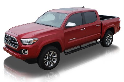 Raptor Series 4 in. Cab Length OE-Style Curved Oval Tube Side Step Bars for 2005-2023 TACOMA - 1504-0270B Nerf Bars, 4" OE Style Oval, Black E-Coated, 05-17 Toyota Tacoma Double thumbnail 4