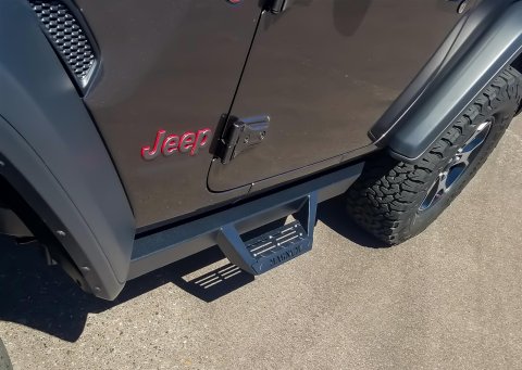 Raptor Series Magnum RT Drop Steps for 2007-2017 WRANGLER, 2018 WRANGLER JK - RTS46JP Step Bars, Steps, Steel, Black Powdercoated, Includes Brackets, Jeep, Pair thumbnail 1