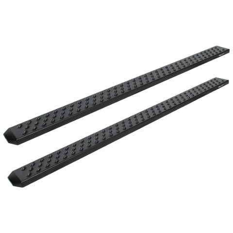 Raptor Series 6.5 in. Sawtooth Slide Track Running Boards for 1999-2016 F-250 SUPER DUTY, F-350 DUTY - 2103-0343BT Boards, Tread Step, Aluminum, Black, Textured, Extended Cab, Ford, Pair thumbnail 2