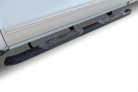 Raptor Series 5 in. Cab Length OE-Style Curved Oval Tube Side Step Bars 1601-0087B Nerf Bars, 5" OE Style Oval, Black , 99-17Silverado/Sierra1500/2500/3500 Reg. (w/ DEF Tank) thumbnail 1
