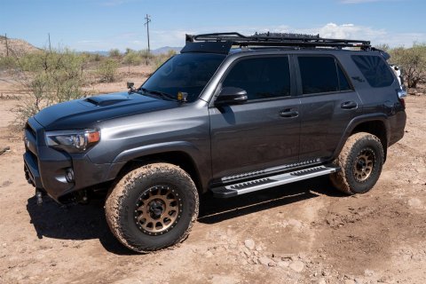 Raptor Series 6 in. OEM-Style Slide Track Oval Running Boards for 1999-2016 F-250 SUPER DUTY, F-350 DUTY - 1703-0343 Boards, Tread Step, OEM-Style, Aluminum, Natural, Extended Cab, Ford, Pair thumbnail 3