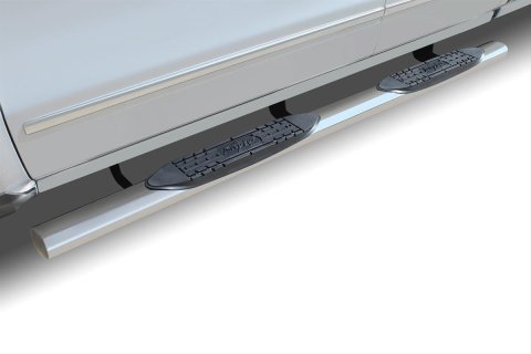 Raptor Series 4 in. Cab Length Oval Tube Side Step Bars for 2007-2017 TUNDRA - 0704-0304 Nerf Bar, 4" Magnum Straight Oval, Polished Stainless Steel, 07-17 Toyota Tundra Regular thumbnail 1