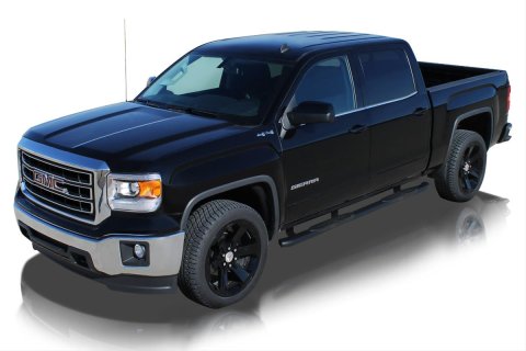 Raptor Series 4 in. Cab Length OE-Style Curved Oval Tube Side Step Bars 1501-0604B Bars, OE Style Bars, Steel, Black E-coated, 4.00 Diameter, Chevy, GMC, Pair thumbnail 4