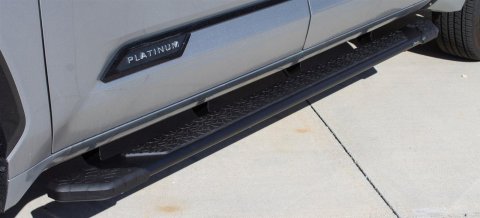 Raptor Series 5 in. Tread Step Slide Track Running Boards for 2019-2025 1500 - 1902-0084BT Boards, Track, Aluminum, Black, Ram, Pair thumbnail 2