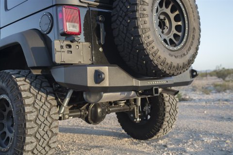Raptor Series Magnum RT Rear Bumpers for 2007-2017 WRANGLER, 2018 WRANGLER JK - RBM13JPN Bumper, RT, Rear, Fabricated, Steel, Black Textured Powdercoated, Jeep, Each thumbnail 1
