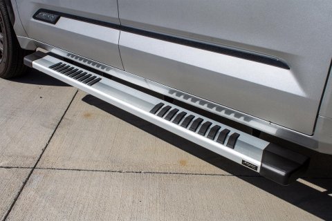 Raptor Series 6 in. OEM-Style Slide Track Oval Running Boards for 2022-2025 TUNDRA - 1704-0142 Boards, Tread Step, OEM-Style, Aluminum, Natural, Crew Cab, Toyota, Pair thumbnail 2