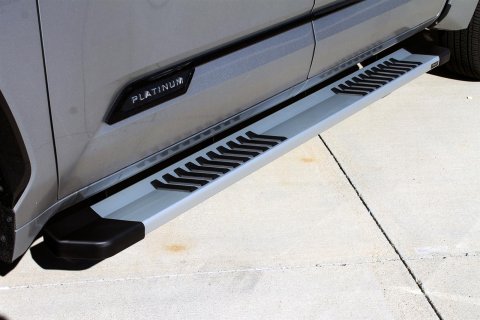 Raptor Series 6 in. OEM-Style Slide Track Oval Running Boards for 2022-2025 TUNDRA - 1704-0142 Boards, Tread Step, OEM-Style, Aluminum, Natural, Crew Cab, Toyota, Pair thumbnail 3