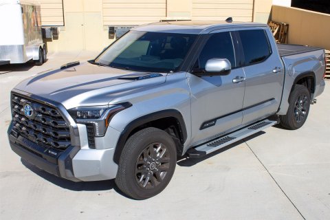 Raptor Series 6 in. OEM-Style Slide Track Oval Running Boards for 2022-2025 TUNDRA - 1704-0142 Boards, Tread Step, OEM-Style, Aluminum, Natural, Crew Cab, Toyota, Pair thumbnail 4