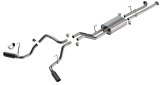 Borla 07-21 Toyota Tundra w/ Long Bed Cat-Back Touring SS Catback Exhaust w/ Black Chrome Tips thumbnail 1