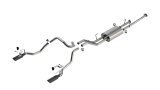 Borla 07-21 Toyota Tundra w/ Long Bed Cat-Back Touring SS Catback Exhaust w/ Black Chrome Tips thumbnail 2