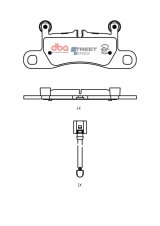 DBA 2011 Porsche Cayenne Street Series Rear Brake Pads thumbnail 1
