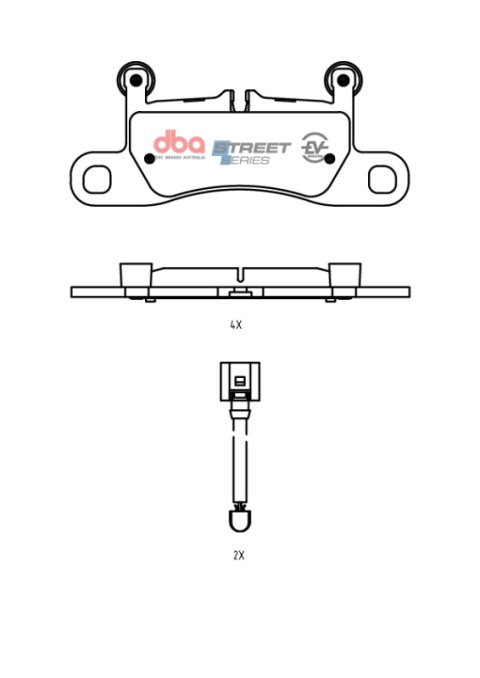 DBA 2011 Porsche Cayenne Street Series Rear Brake Pads