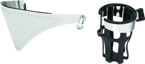 Kuryakyn Reflex Drink Holder Right Side HD Touring Passenger Mount 14 and Up Chrome thumbnail 1