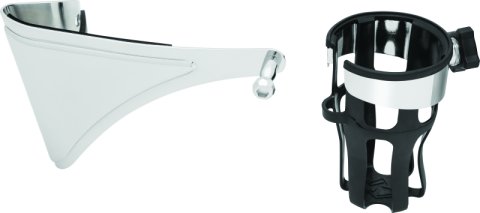 Kuryakyn Reflex Drink Holder Right Side HD Touring Passenger Mount 14 and Up Chrome thumbnail 2
