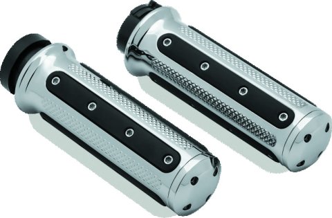 Kuryakyn Heavy Industry Grips Dual Cable Chrome