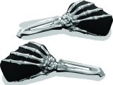 Kuryakyn Skeleton Hand Mirrors Chrome/Black thumbnail 1