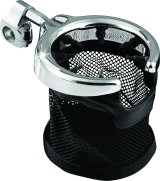 Kuryakyn Drink Holder with Mesh Basket 1-1/4 inch Clamp Chrome thumbnail 2