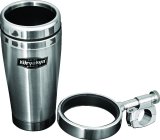 Kuryakyn Drink Holder With Stainless Steel Mug 1 inch Bar Clamp Chrome thumbnail 1