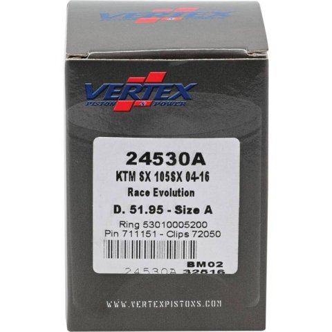 Vertex Piston 04-11 KTM 105 SX 105cc Cast Race Evolution Stroker Piston Kit 112cc 15mm thumbnail 2