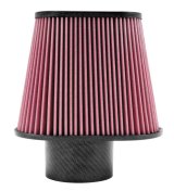 K&N Universal Air Filter 3 11/16in Flange x 8 3/4 x 5 1/2in Base x 6 3/8 x 3 3/16in Top x 7in Height thumbnail 1